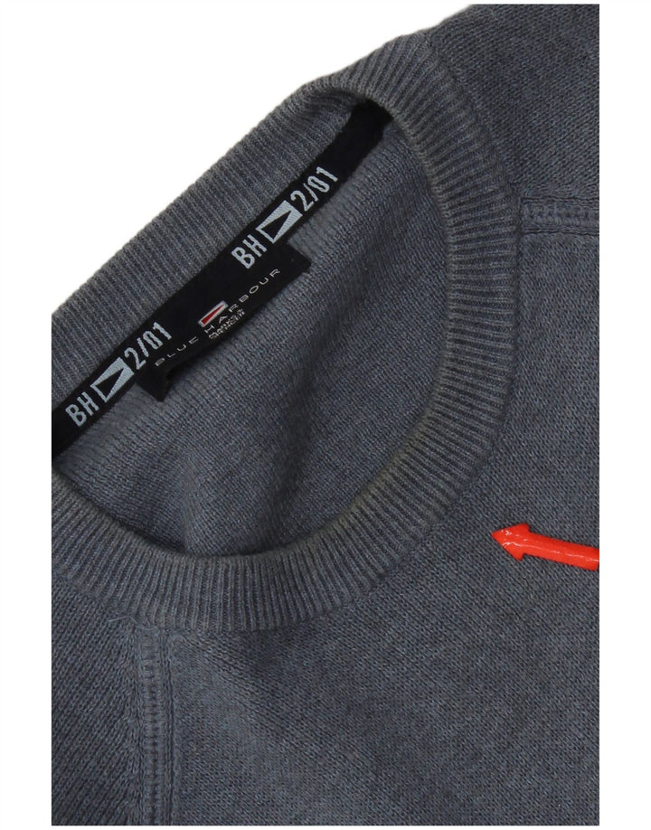 Marks & Spencer Mens Blue Harbour Crew Neck Jumper Sweater Medium Blue