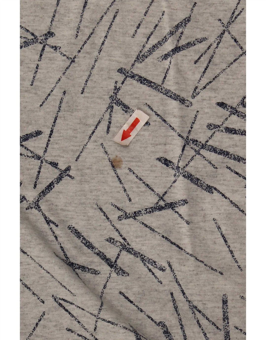 Lee Mens T-Shirt Top Small Grey Striped Cotton