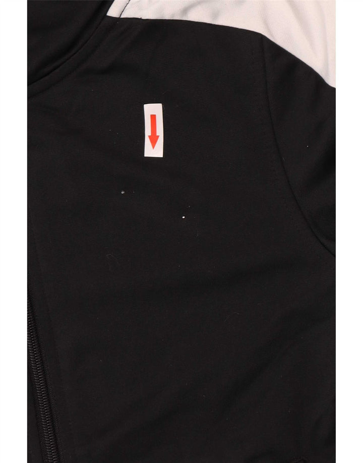 Puma Boys Tracksuit Top Jacket 7-8 Years Small Black Colourblock Polyester