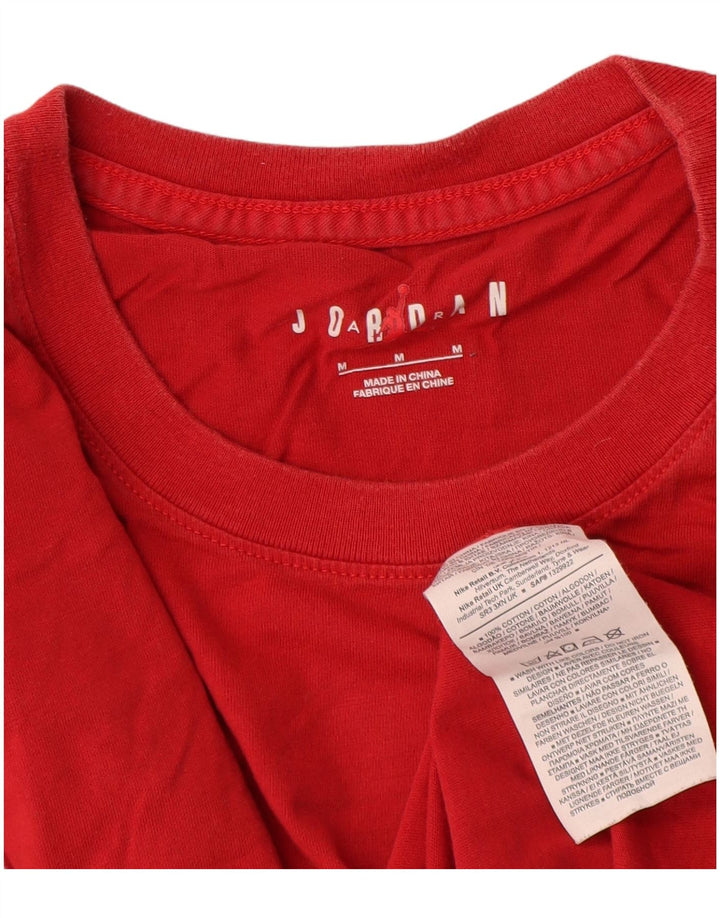 Jordan Mens Graphic T-Shirt Top Medium Red Cotton