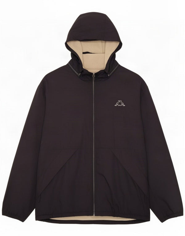 Kappa Mens Hooded Windbreaker Jacket UK 36 Small Navy Blue Polyester