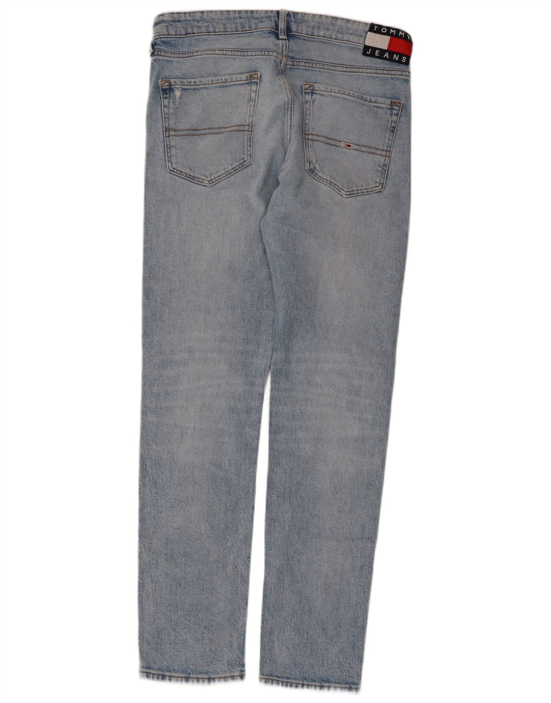 TOMMY HILFIGER Mens Distressed Slim Jeans W30 L32 Blue Cotton