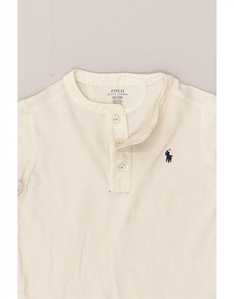 POLO RALPH LAUREN Boys Top Long Sleeve 3-4 Years White Cotton | Vintage Polo Ralph Lauren | Thrift | Second-Hand Polo Ralph Lauren | Used Clothing | Messina Hembry 