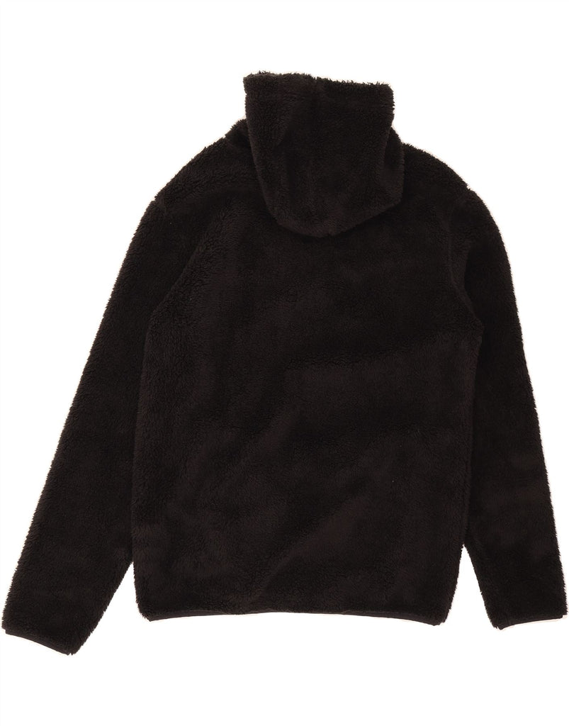 CHAMPION Mens Graphic Hooded Fleece Jumper Medium Black Polyester Vintage Champion and Second-Hand Champion from Messina Hembry 