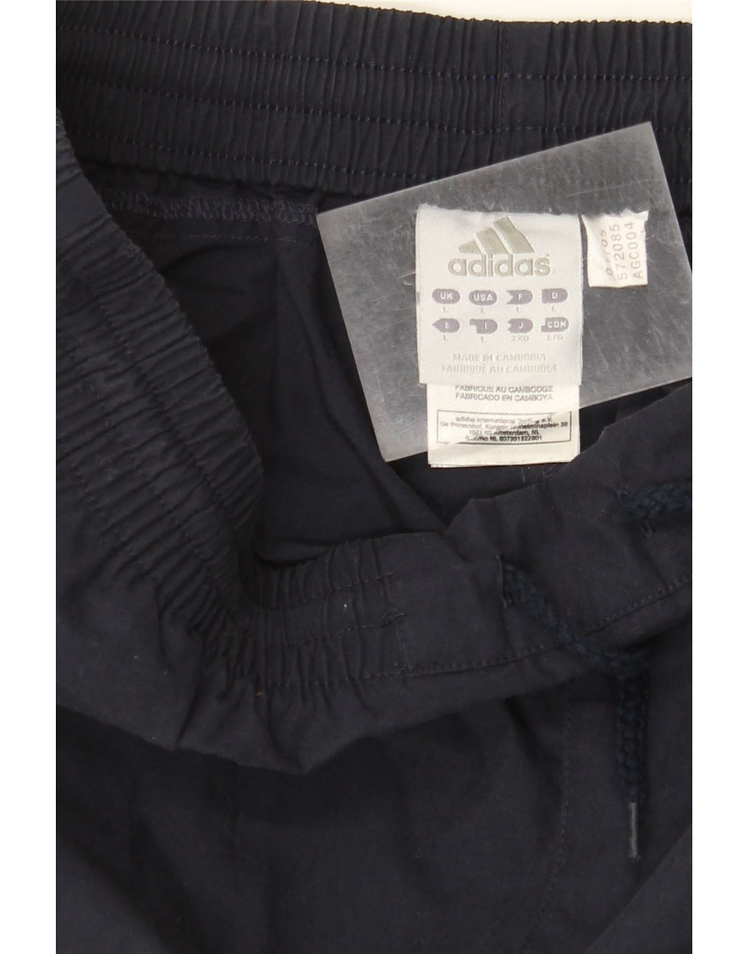 ADIDAS Mens Tracksuit Trousers Large Navy Blue Cotton