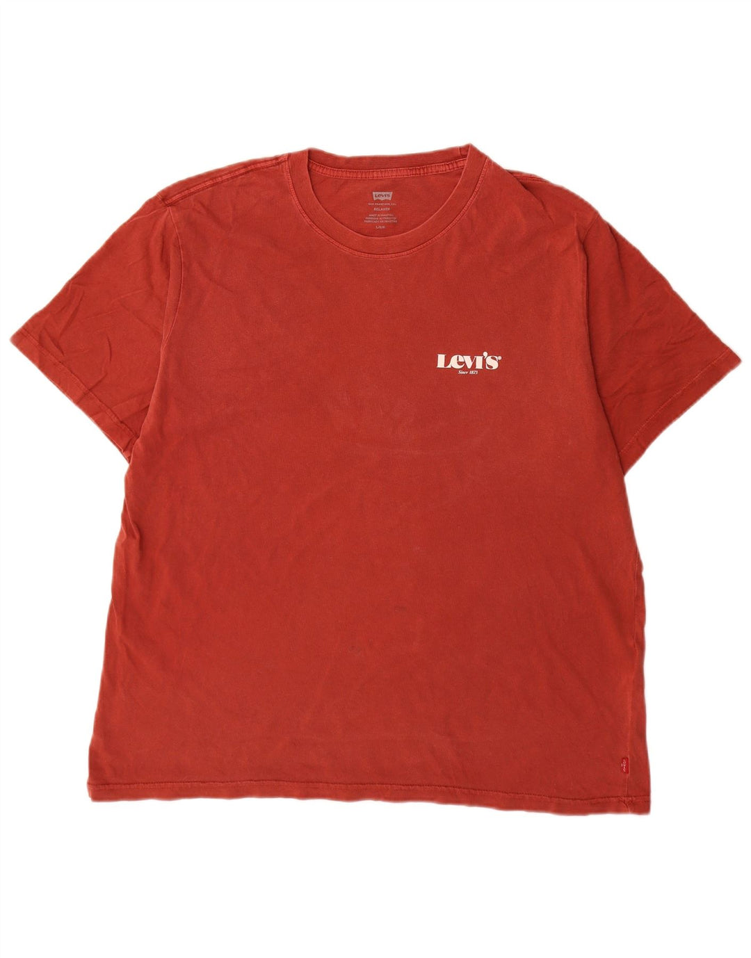 Levi's Mens Relaxed T-Shirt Top Large Red Cotton