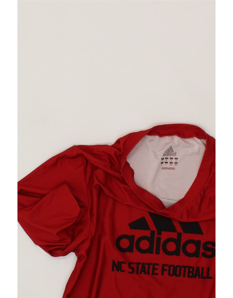 ADIDAS Boys Graphic T-Shirt Top 14-15 Years Large Red Colourblock Vintage Adidas and Second-Hand Adidas from Messina Hembry 