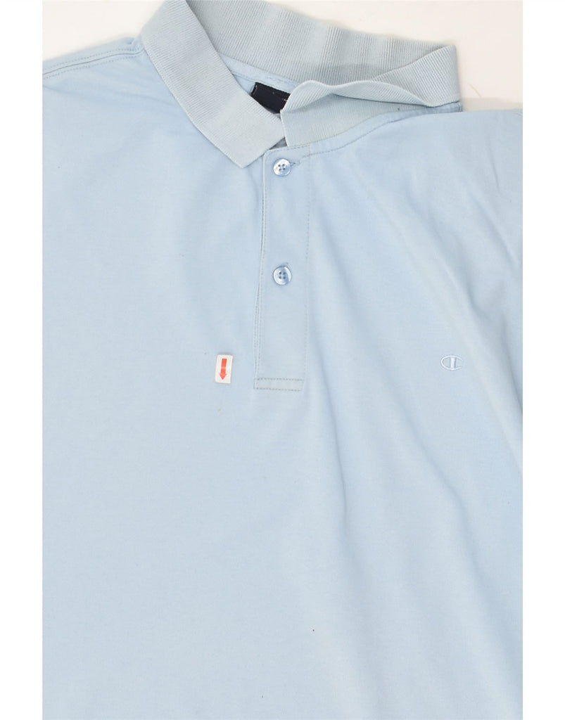 CHAMPION Mens Polo Shirt 2XL Blue | Vintage Champion | Thrift | Second-Hand Champion | Used Clothing | Messina Hembry 