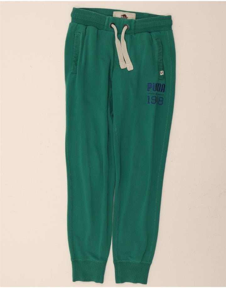 PUMA Mens Graphic Tracksuit Trousers Joggers Medium  Green Cotton Vintage Puma and Second-Hand Puma from Messina Hembry 