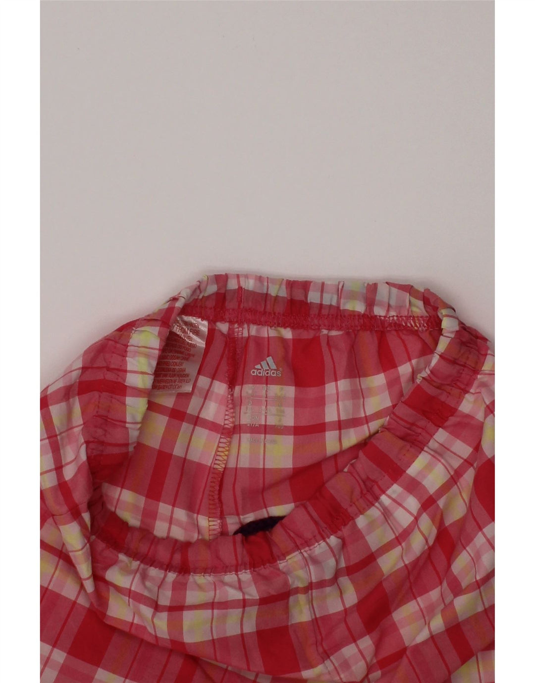 ADIDAS Girls Casual Shorts 3-4 Years W20 Pink Check Polyester