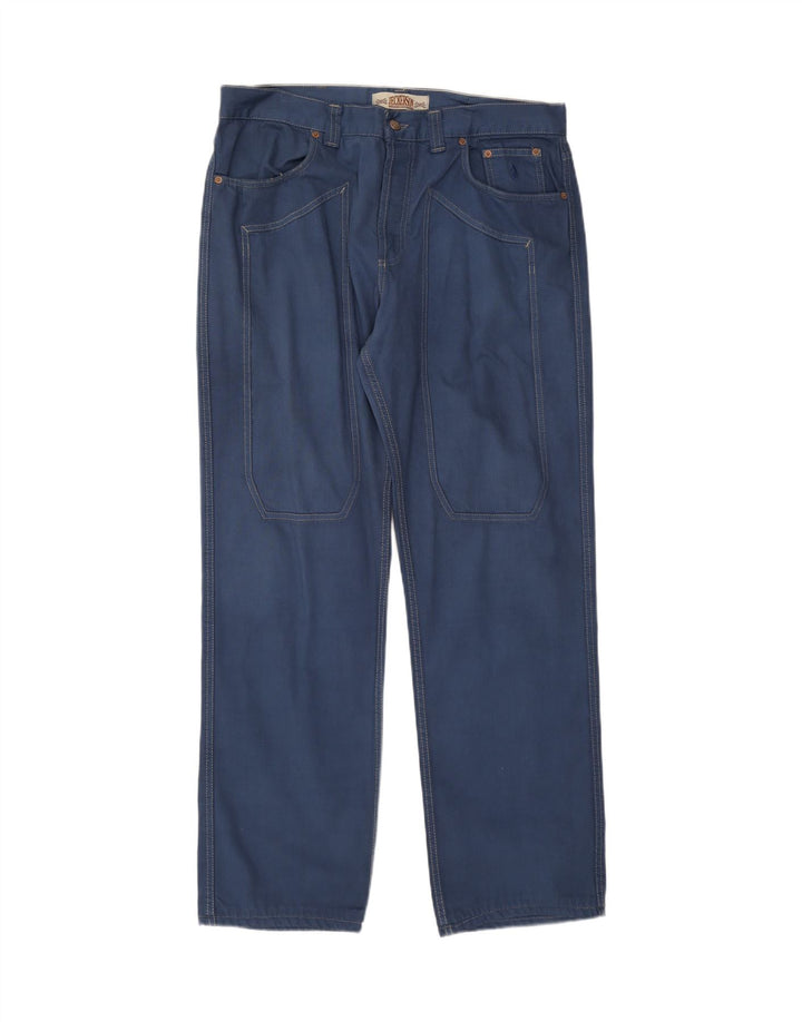 JECKERSON Mens Straight Jeans W42 L32 Blue Cotton