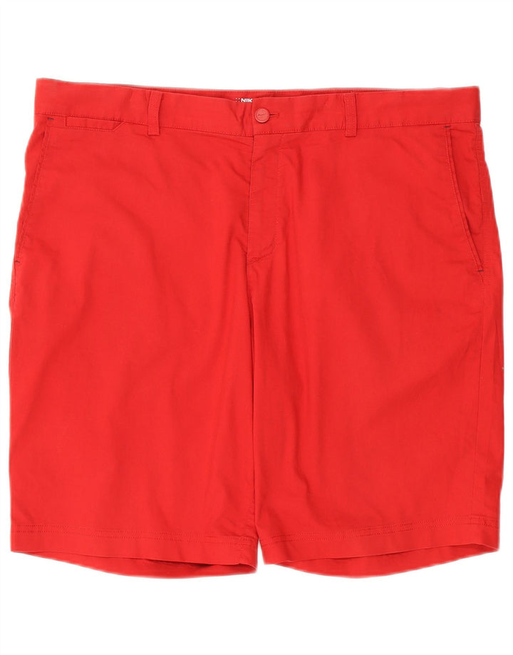NIKE Mens Golf Chino Shorts W38 XL Red Cotton