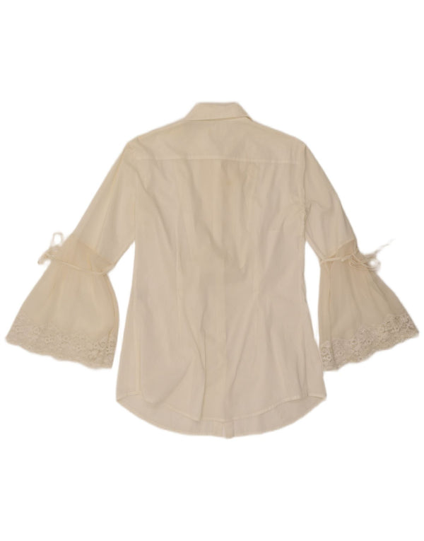 Scervino Street Womens Shirt Blouse IT 44 Medium White Floral
