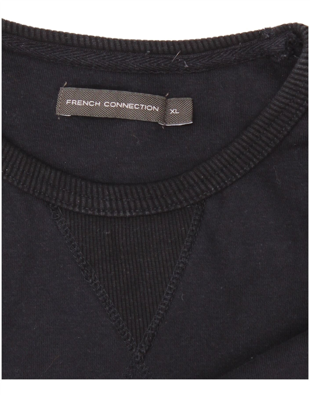 FRENCH CONNECTION Mens Sweatshirt Jumper XL Navy Blue Cotton Classic