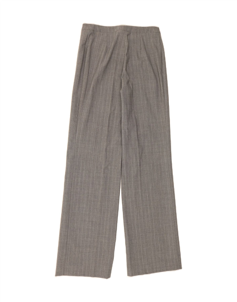 MAX & CO. Womens Casual Trousers UK 8 Small W28 L32 Grey Pinstripe Vintage Max & Co. and Second-Hand Max & Co. from Messina Hembry 