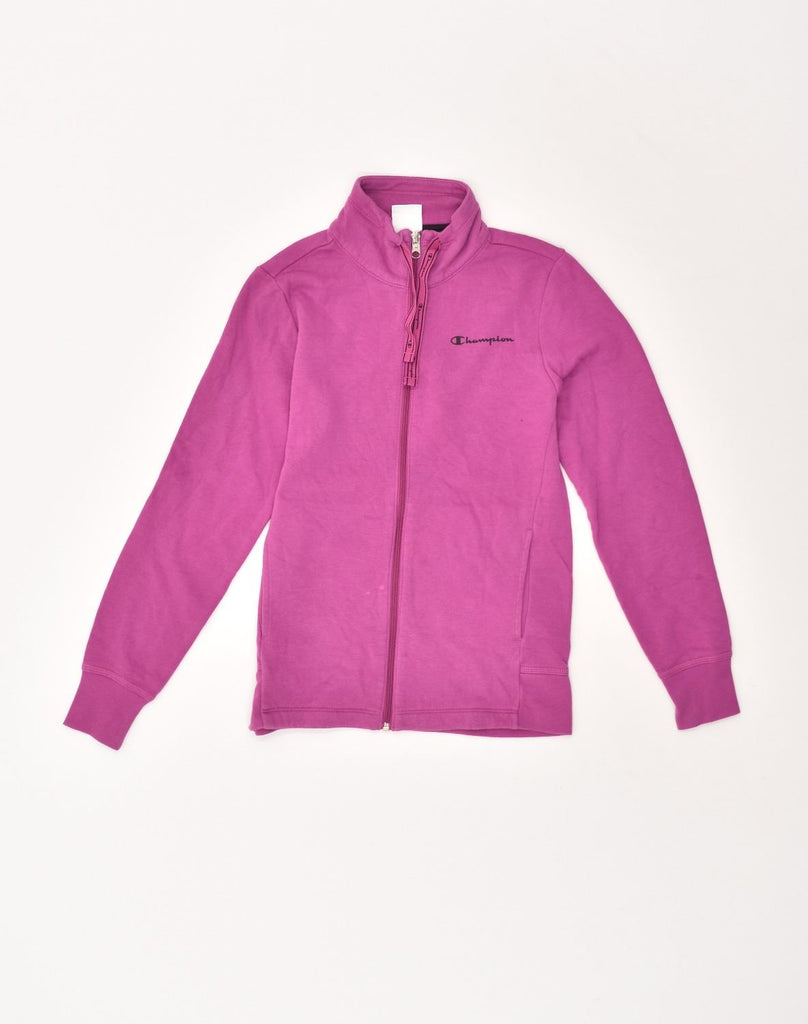 CHAMPION Womens Tracksuit Top Jacket UK 6 XS Pink Cotton | Vintage Champion | Thrift | Second-Hand Champion | Used Clothing | Messina Hembry 