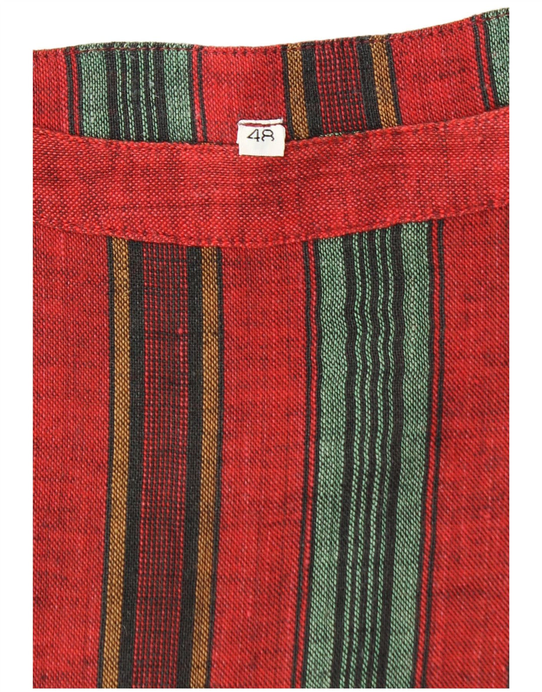 Vintage Womens Tunic Dress IT 48 XL Red Striped