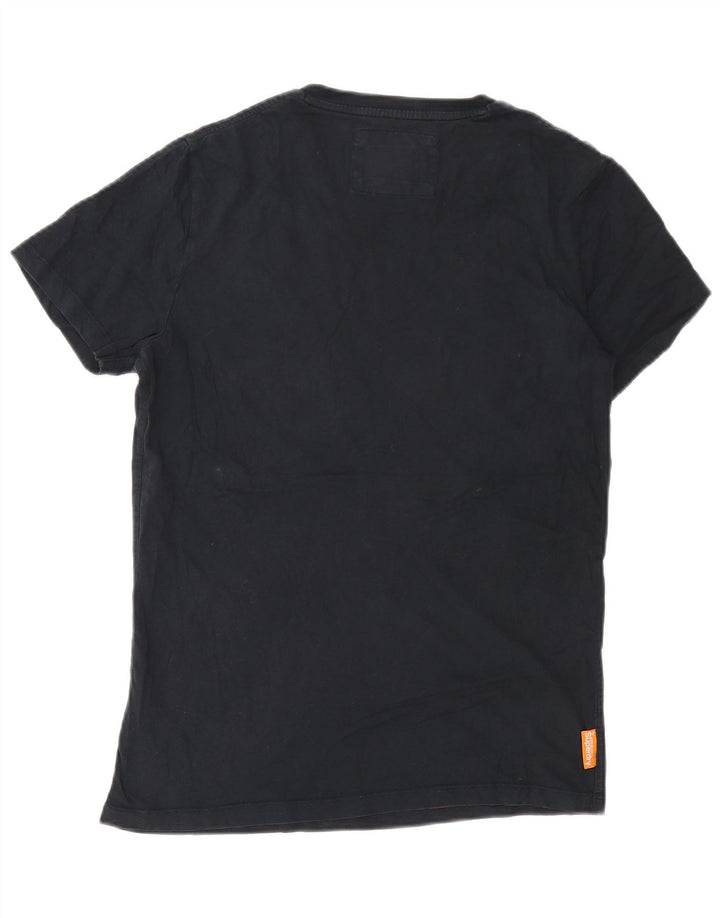 Superdry Mens T-Shirt Top Medium Navy Blue Cotton