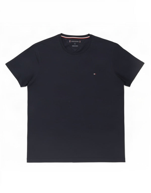 Tommy Hilfiger Mens T-Shirt Top Large Navy Blue Cotton