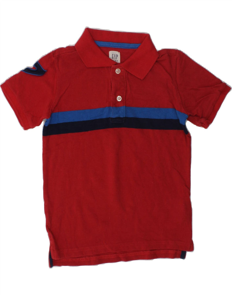 GAP Boys Rugby Polo Shirt 6-7 Years Small  Red Striped Cotton | Vintage Gap | Thrift | Second-Hand Gap | Used Clothing | Messina Hembry 