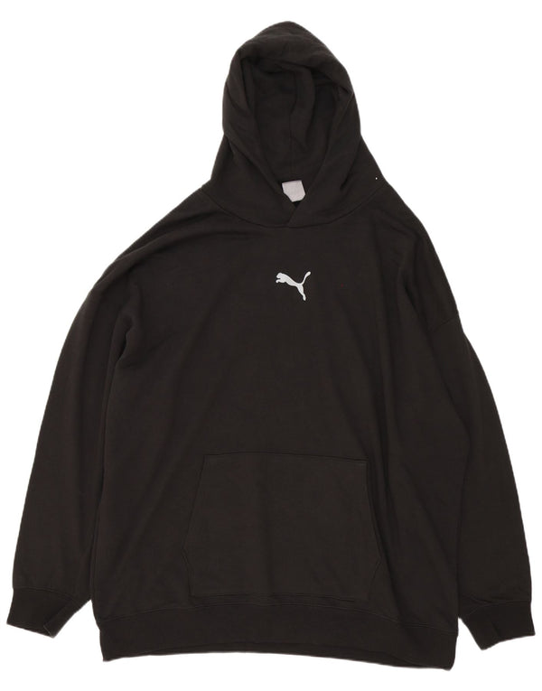 Puma Mens Hoodie Jumper 2XL Black Cotton