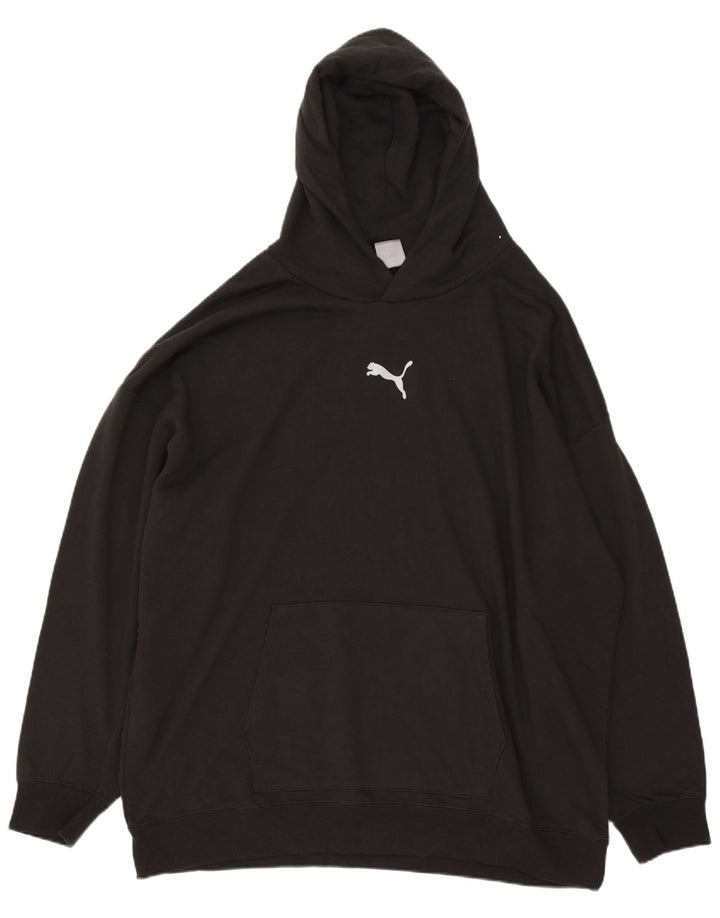 Puma Mens Hoodie Jumper 2XL Black Cotton