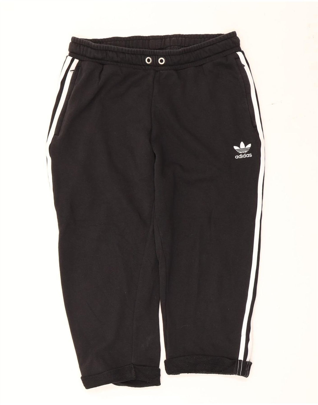 Adidas Mens Capri Tracksuit Trousers Large Black Cotton