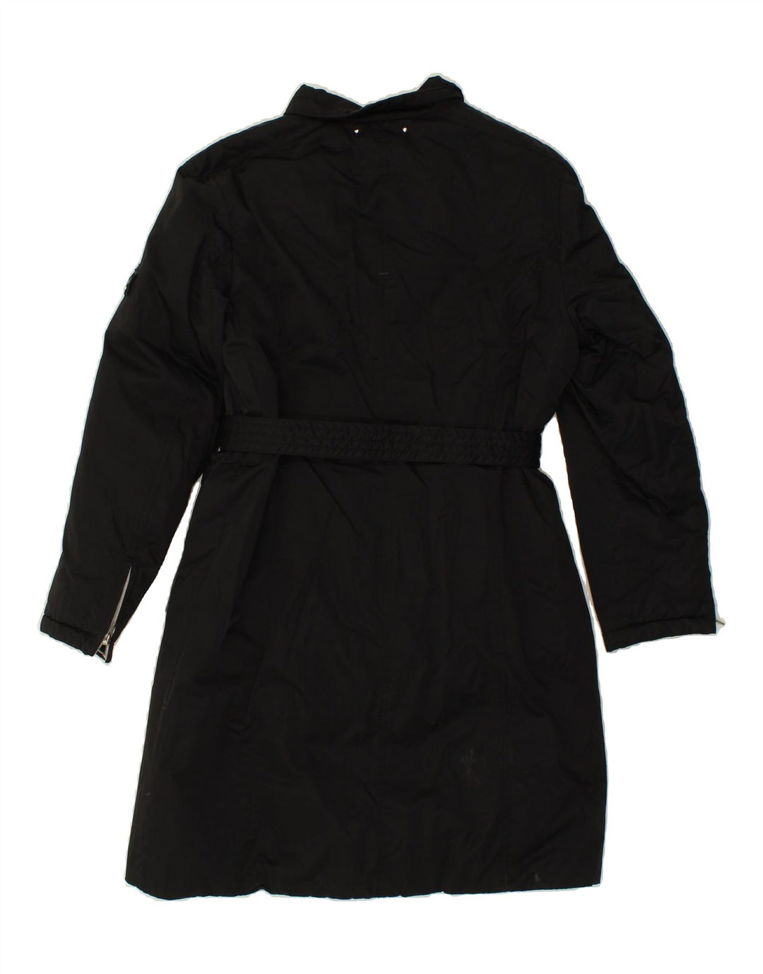 VINTAGE Womens Windbreaker Coat UK 14 Medium Black Cotton Vintage Vintage and Second-Hand Vintage from Messina Hembry 