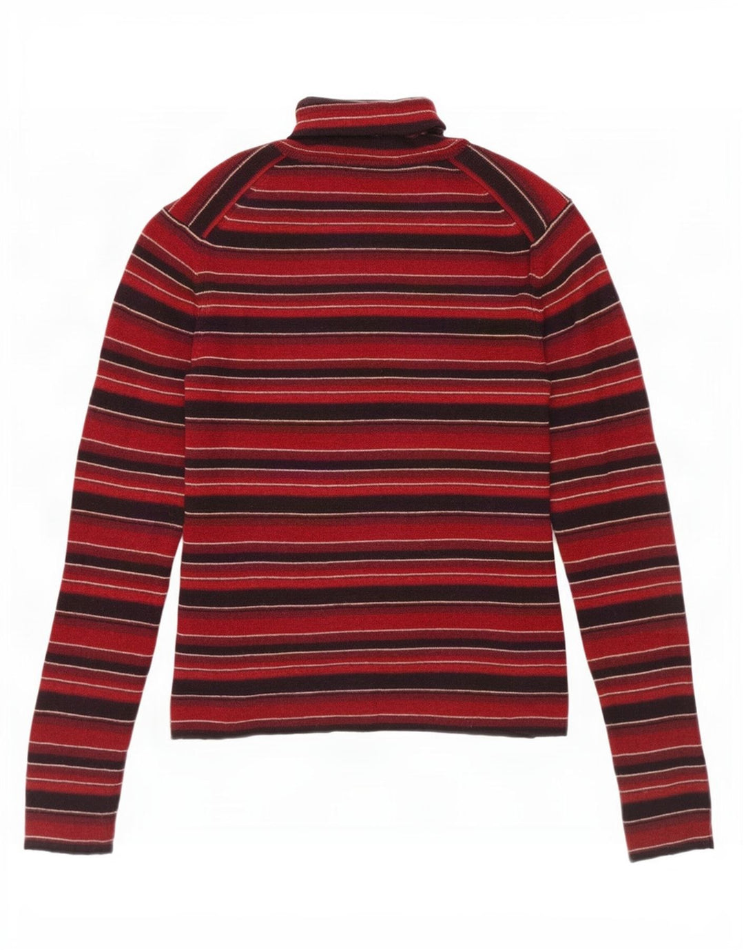Brooks Brothers Womens Roll Neck Jumper Sweater UK 12 Medium Red Striped