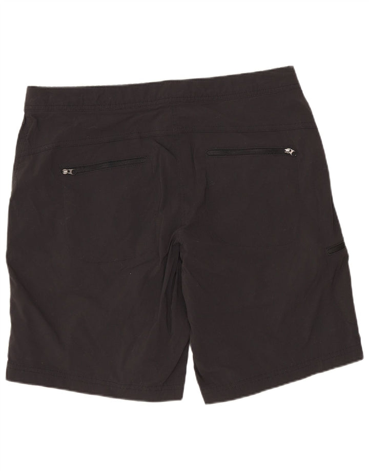 L.L.BEAN Womens Cargo Shorts US 8 Medium W32  Black Nylon