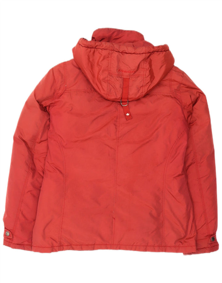 Canadiens Mens Hooded Padded Jacket IT 50 Large Red Nylon