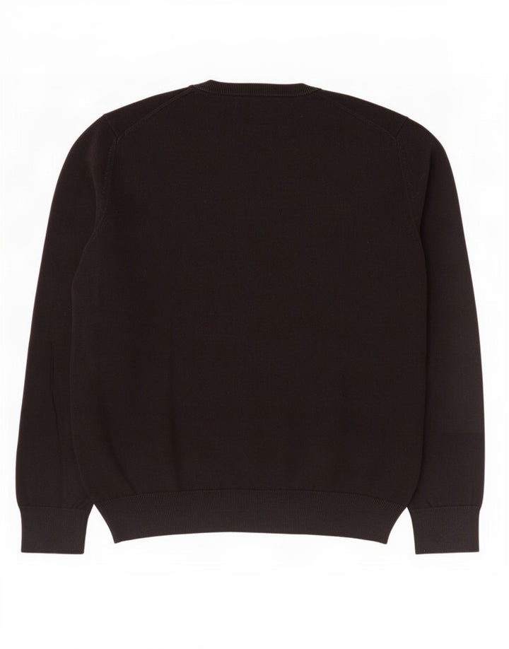 Marks & Spencer Mens Crew Neck Jumper Sweater Large Black Cotton
