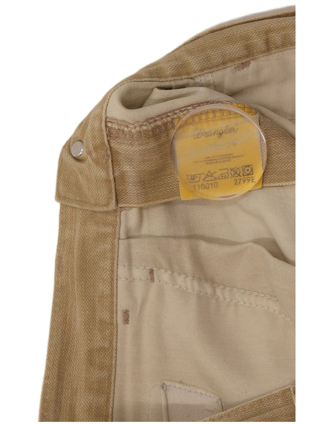 Wrangler Mens Bootcut Jeans W31 L27 Beige Cotton
