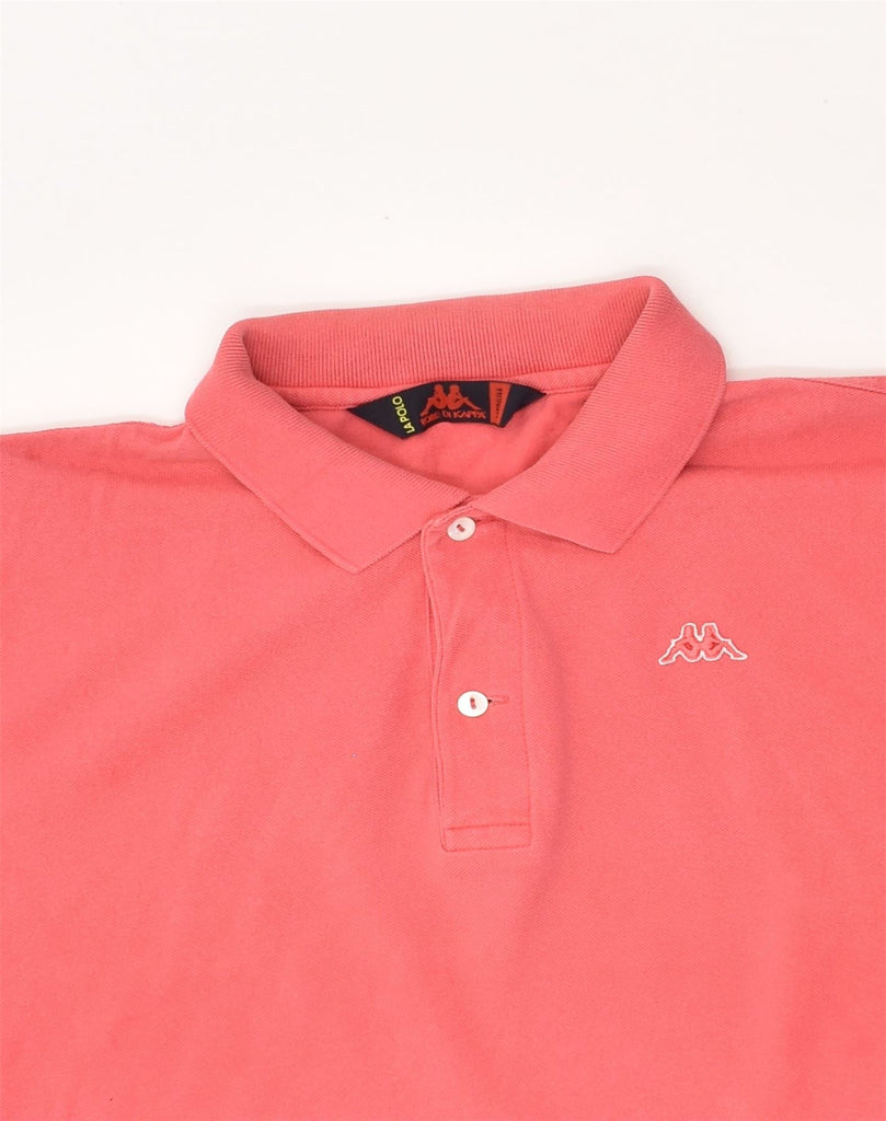 KAPPA Mens Polo Shirt Medium Pink Cotton | Vintage Kappa | Thrift | Second-Hand Kappa | Used Clothing | Messina Hembry 