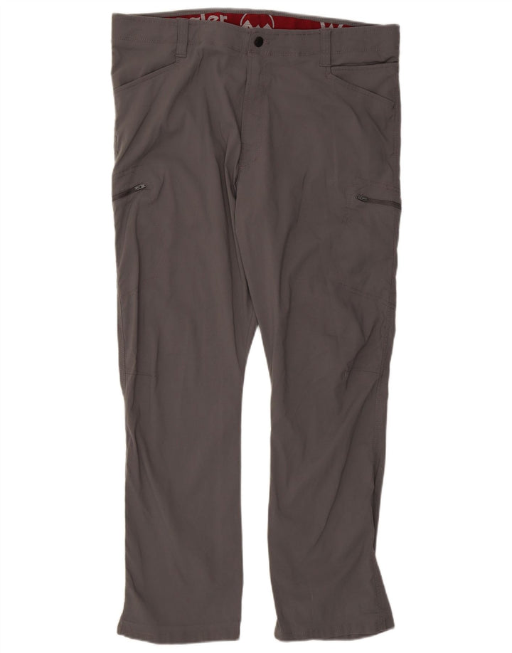 WRANGLER Mens Straight Cargo Trousers W40 L30 Grey