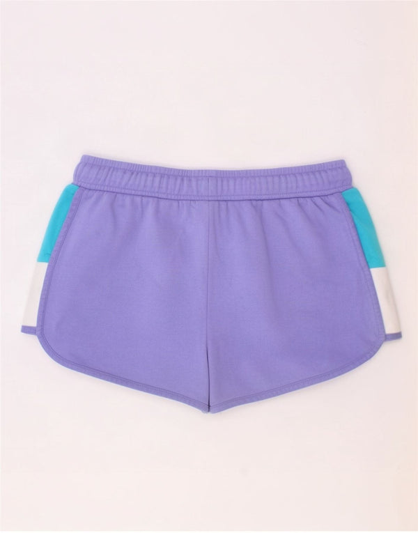 Ellesse Girls Sport Shorts 12-13 Years Purple Colourblock Cotton