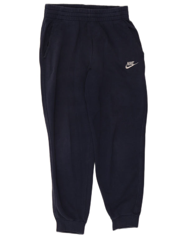 Nike Boys Tracksuit Trousers Joggers 12-13 Years Large Navy Blue Cotton