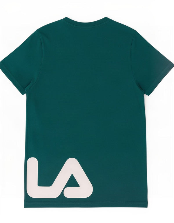 Fila Mens Graphic T-Shirt Top Small Green Cotton