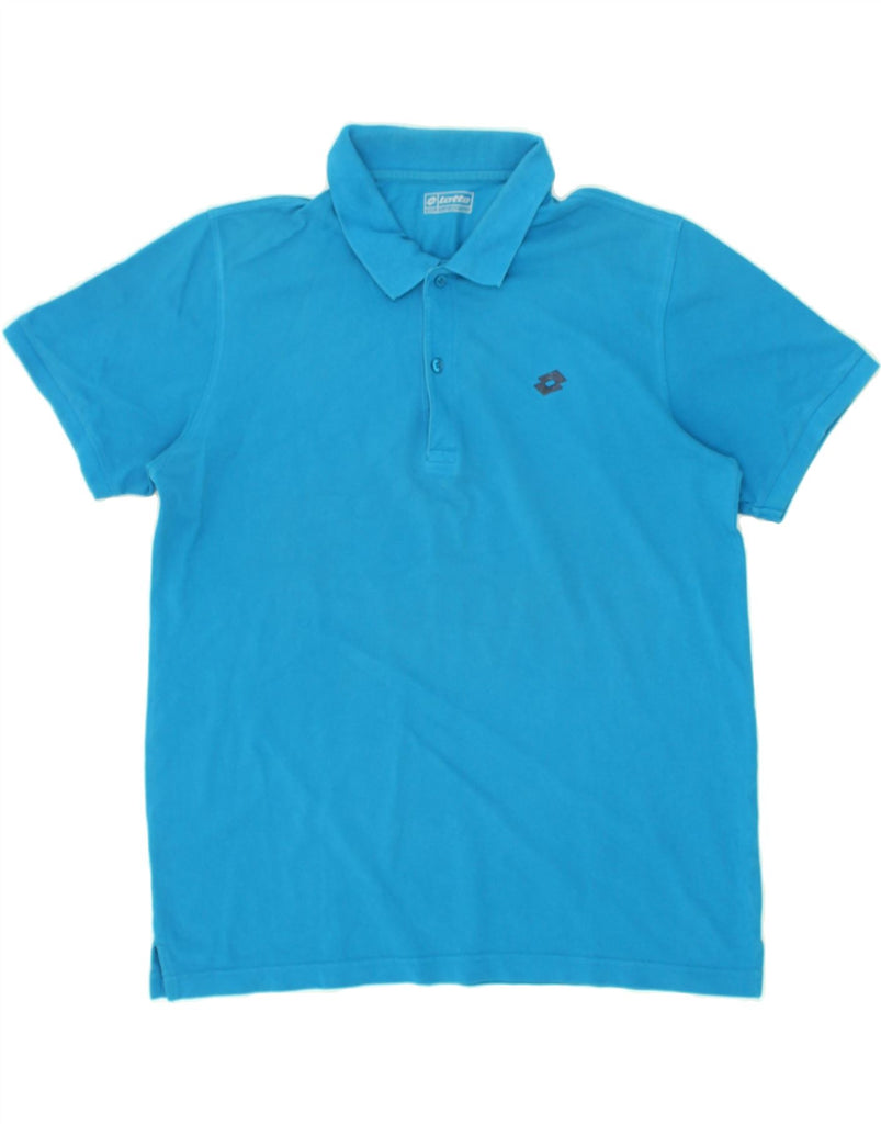 LOTTO Mens Polo Shirt 2XL Blue | Vintage Lotto | Thrift | Second-Hand Lotto | Used Clothing | Messina Hembry 