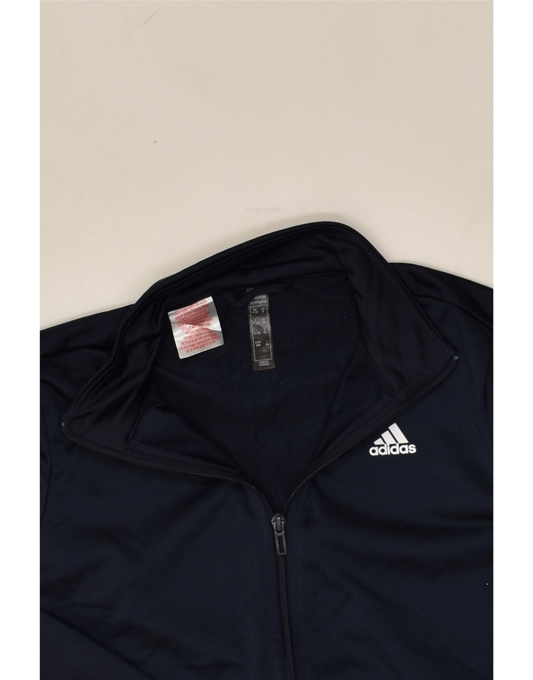 ADIDAS Boys Graphic Tracksuit Top Jacket 11-12 Years Navy Blue Polyester | Vintage Adidas | Thrift | Second-Hand Adidas | Used Clothing | Messina Hembry 