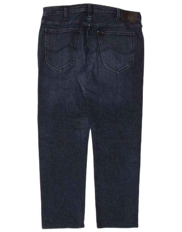 Lee Mens Straight Jeans W36 L32 Blue Cotton