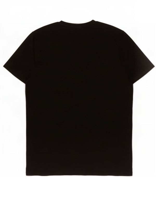 Jack & Jones Mens Graphic T-Shirt Top Large Black Cotton