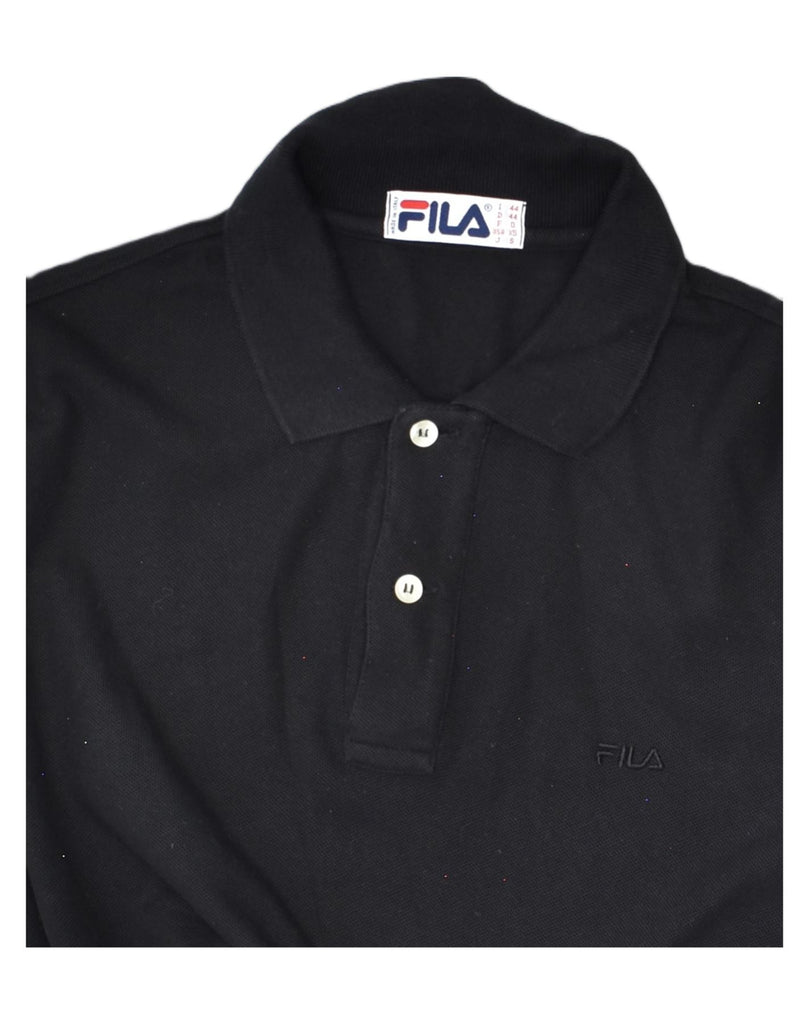 FILA Mens Polo Shirt IT 44 XS Black Cotton | Vintage Fila | Thrift | Second-Hand Fila | Used Clothing | Messina Hembry 