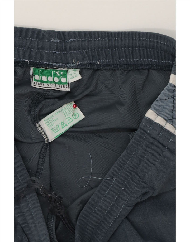 DIADORA Mens Tracksuit Trousers UK 42 Large  Grey Colourblock Polyester