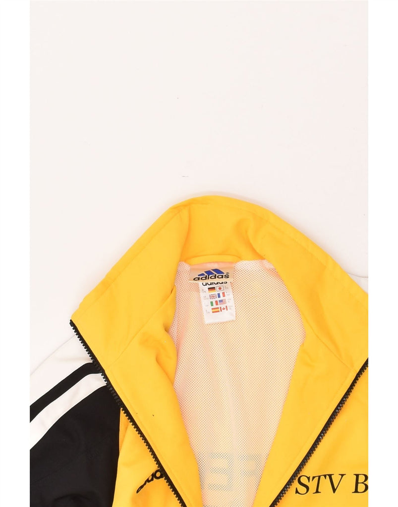 ADIDAS Mens Graphic Tracksuit Top Jacket UK 34/36 Small Yellow Colourblock | Vintage Adidas | Thrift | Second-Hand Adidas | Used Clothing | Messina Hembry 