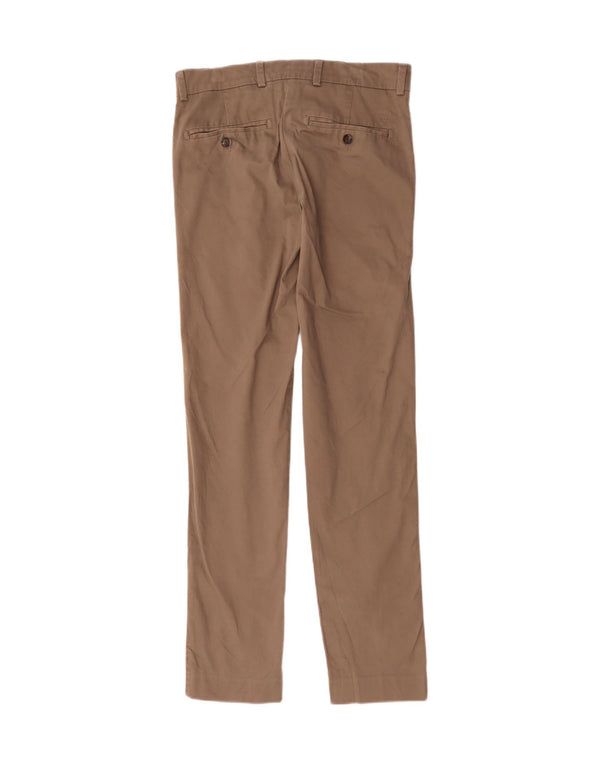 Dockers Mens Extra Sim Fit Chino Trousers W30 L34 Brown Cotton