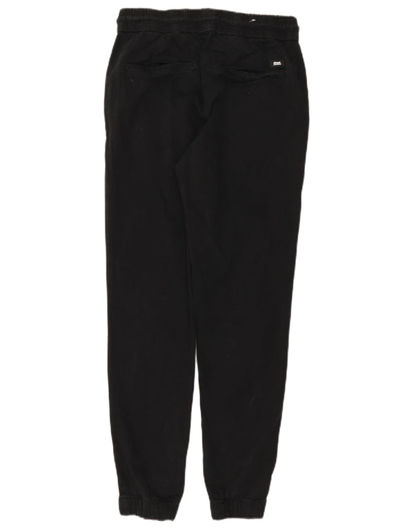 Zara Mens Joggers Casual Trousers Small W30 L28 Black Cotton