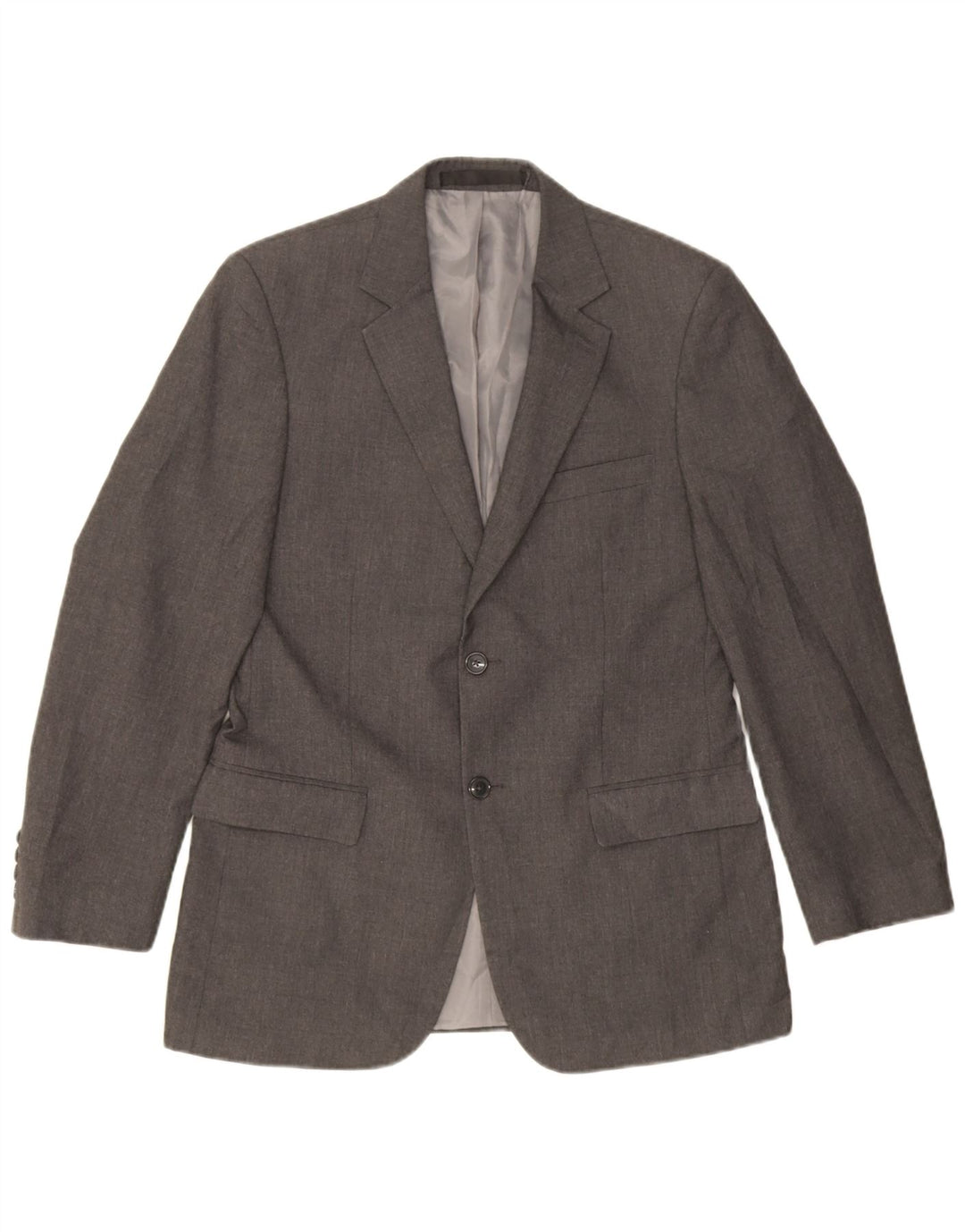 Marks & Spencer Mens Tailored 2 Button Blazer Jacket UK 38 Medium Grey