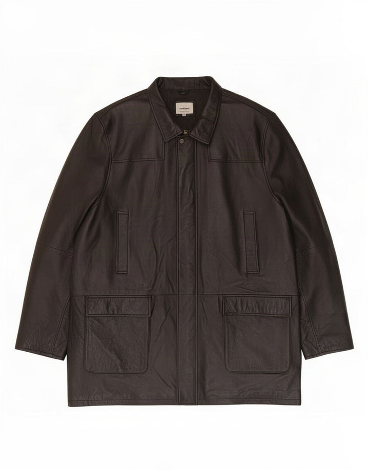 Conbipel Mens Leather Jacket IT 58 2XL Black