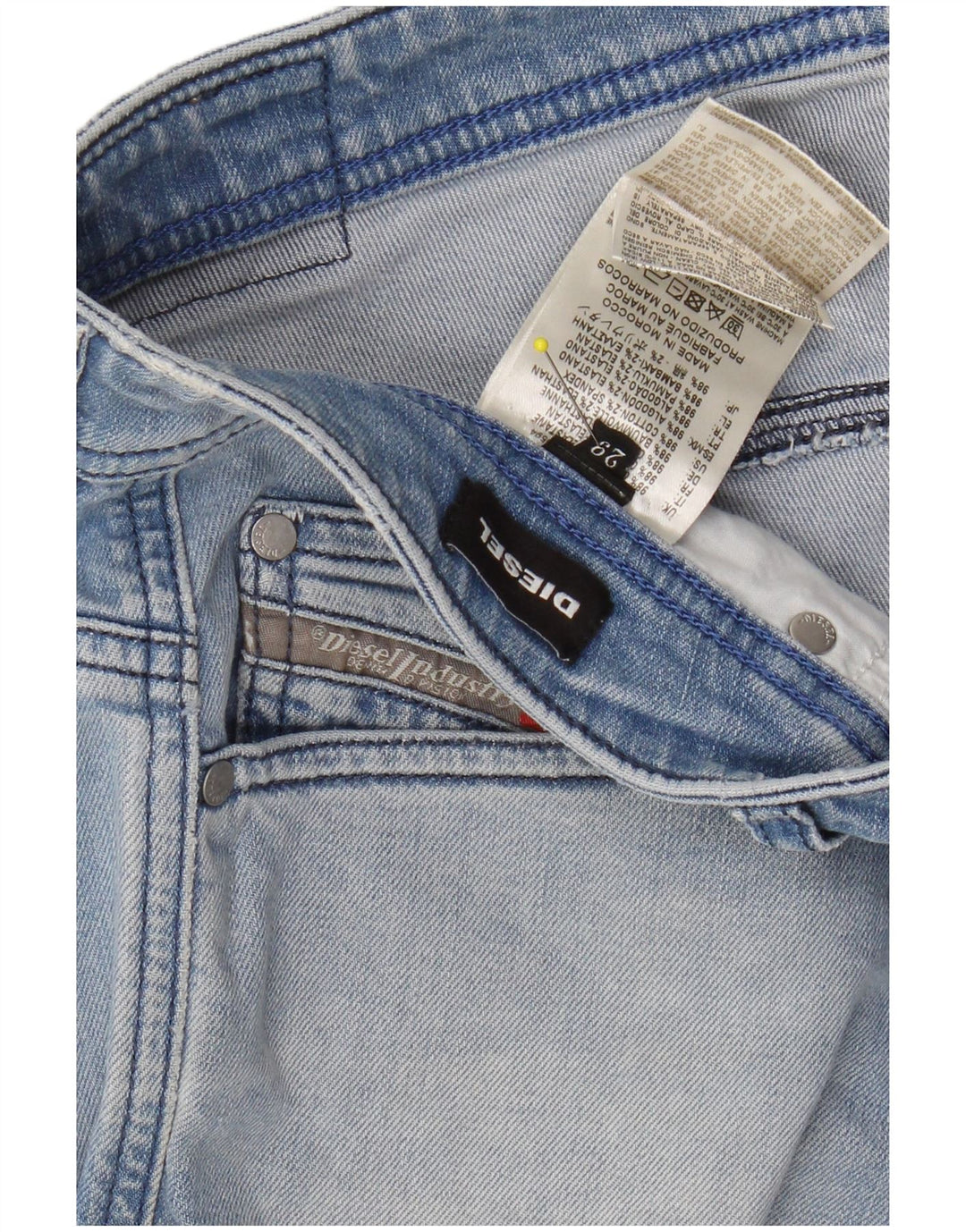 DIESEL Womens Denim Shorts W29 Medium Blue Cotton